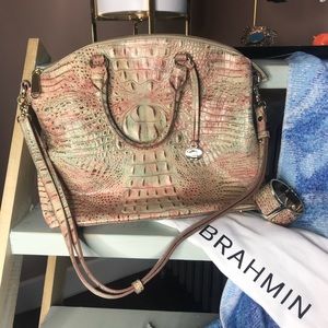 Pinky Brahmin Melbourne Lg Duxbury Satchel Sandstone